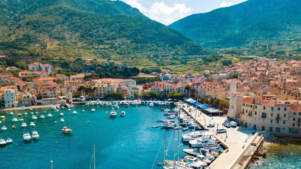 Komiza harbor on Vis island
