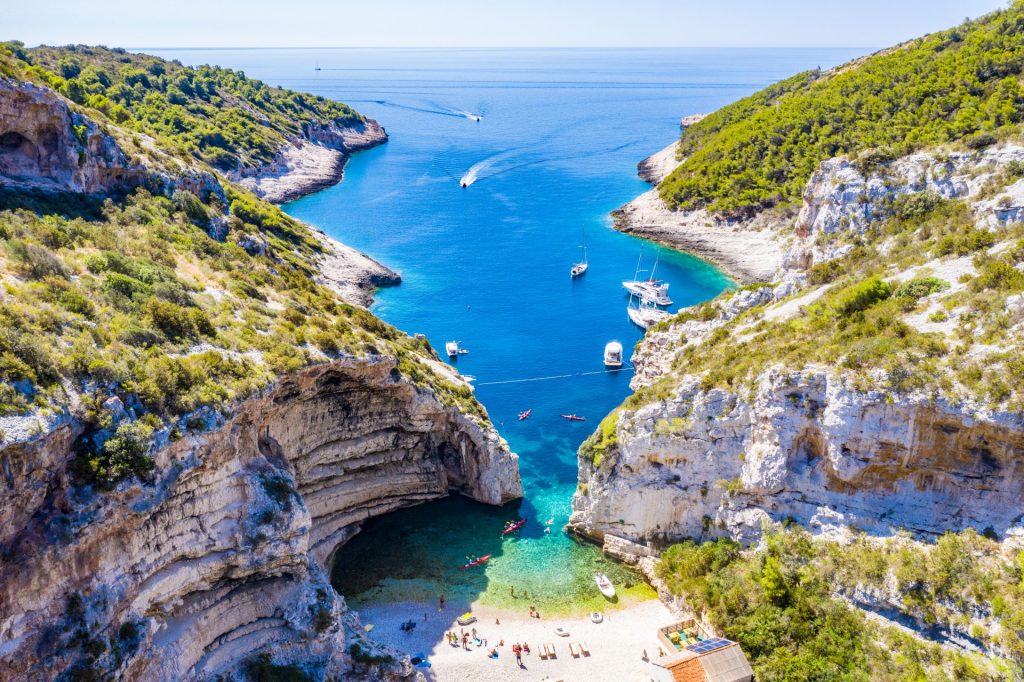 Stiniva Bay on the Blue Cave route