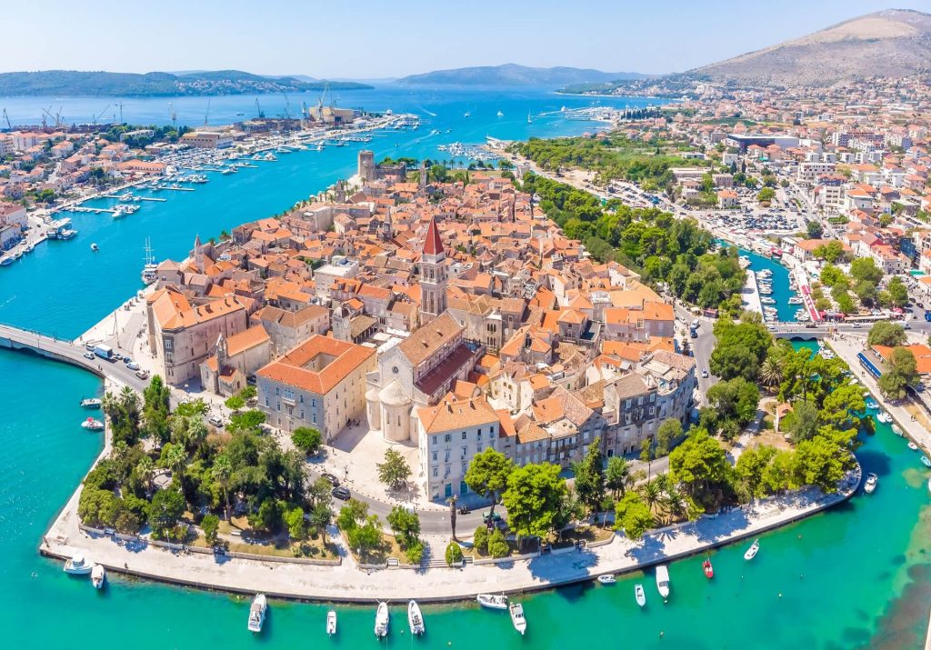 Historic Trogir coast on Blue Lagoon tour